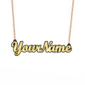 Shangjie OEM Acrylic custom necklace letter necklace custom logo double plated custom name necklaces
